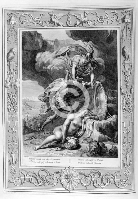 Perseus cuts off Medusa's head, 1733. Artist: Bernard Picart