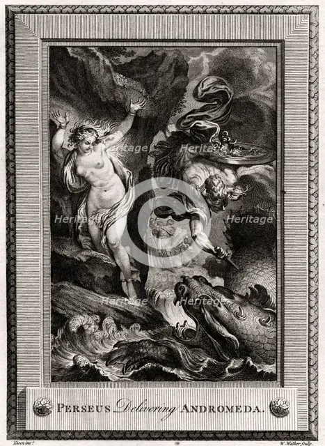 'Perseus Delivering Andromeda', 1775. Artist: W Walker