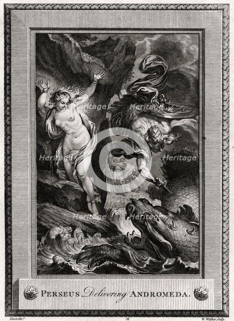 'Perseus Delivering Andromeda', 1775. Artist: W Walker