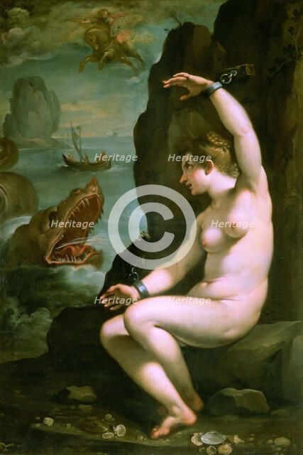 Perseus frees Andromeda, c.1612. Creator: Manetti, Rutilio (1571-1639).