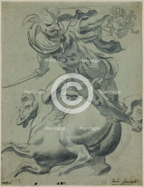 Perseus Holding the Head of Medusa, with Pegasus in the Background, n.d. Creator: Unknown.