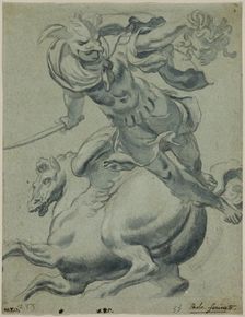 Perseus Holding the Head of Medusa, with Pegasus in the Background, n.d. Creator: Unknown