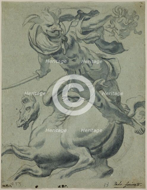 Perseus Holding the Head of Medusa, with Pegasus in the Background, n.d. Creator: Unknown.