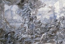 Perseus Holding up the Head of Medusa 18th century. Artist: Francesco Solimena