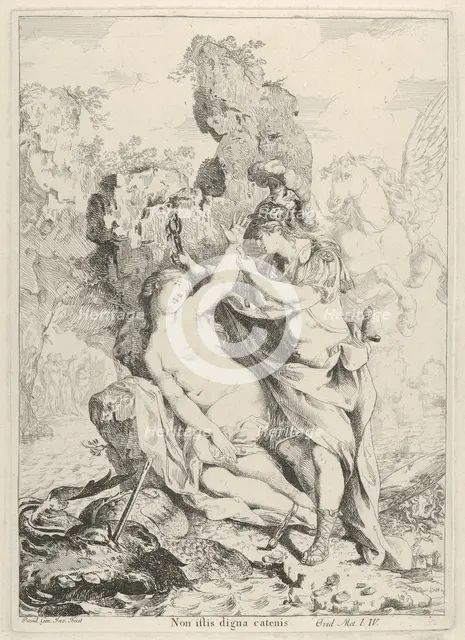 Perseus Saving Andromeda, 1775. Creator: Giovanni David.