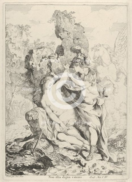 Perseus Saving Andromeda, 1775. Creator: Giovanni David.