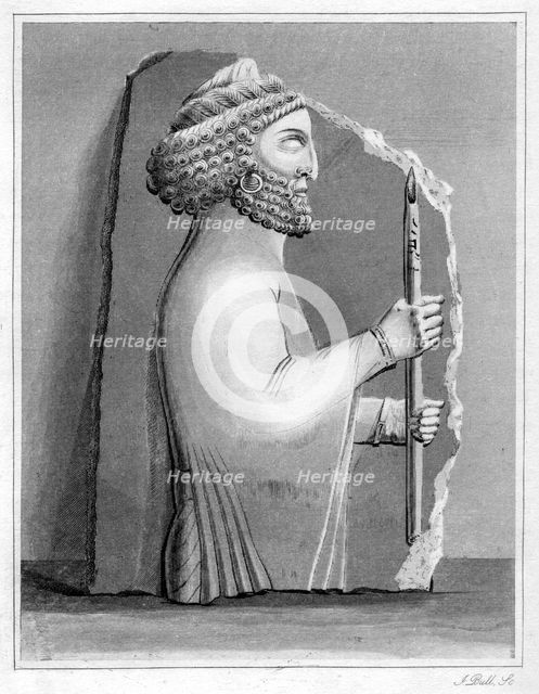 Persepolian sculpture, 1848.Artist: J Bull