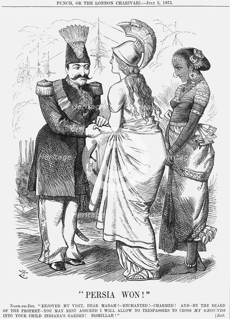 "Persia Won!", 1873. Creator: Joseph Swain.