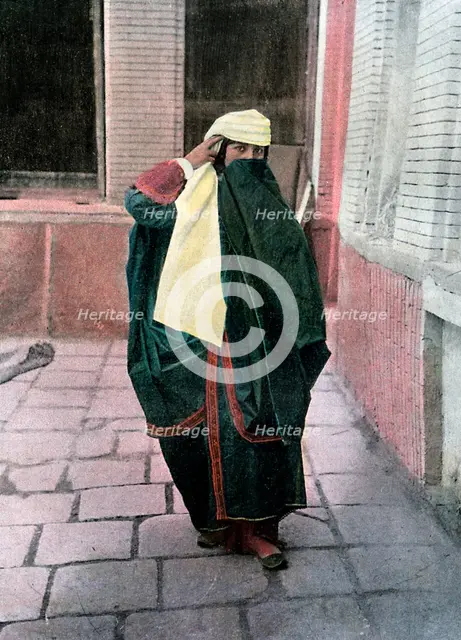 Persian woman in traditional costume, c1890.Artist: Gillot