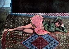 Persian woman in a harem, c1890.Artist: Gillot