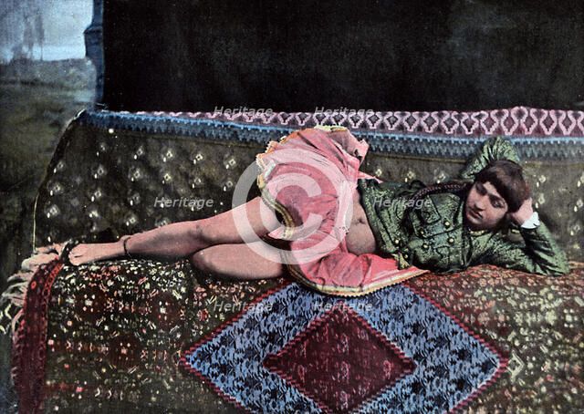 Persian woman in a harem, c1890.Artist: Gillot