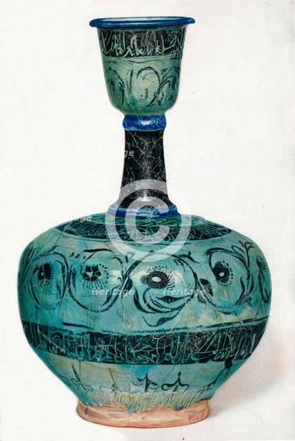 Persian Bottle, (c.13th century), 1937. Artist: Unknown