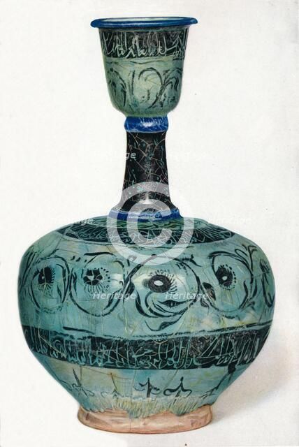 Persian Bottle, (c.13th century), 1937. Artist: Unknown