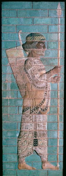 Persian enamelled brick archer, 6th century BC