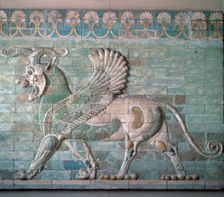 Persian enamelled brick Griffon, 6th century BC