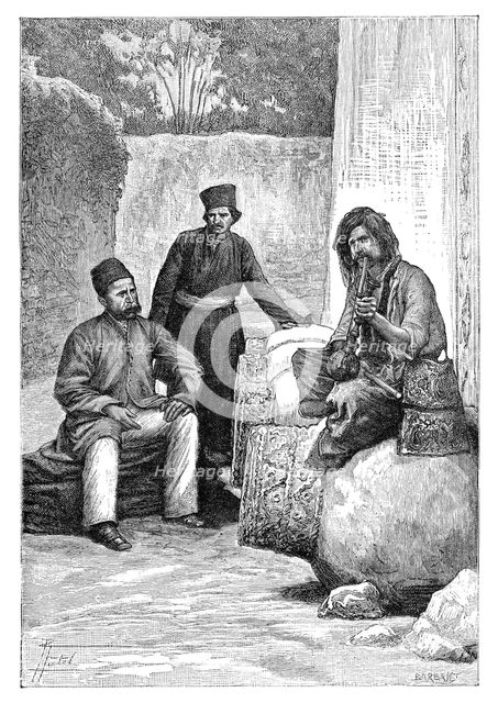 Persian men, 1895.Artist: Charles Barbant