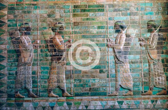 Persian relief of archers of the Persian Royal Guard. Artist: Unknown