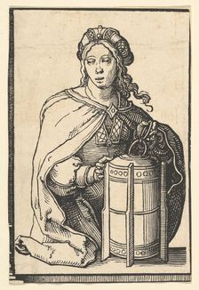 Persian Sibyl, from the series of Sibyls, ca. 1530. Creator: Lucas van Leyden