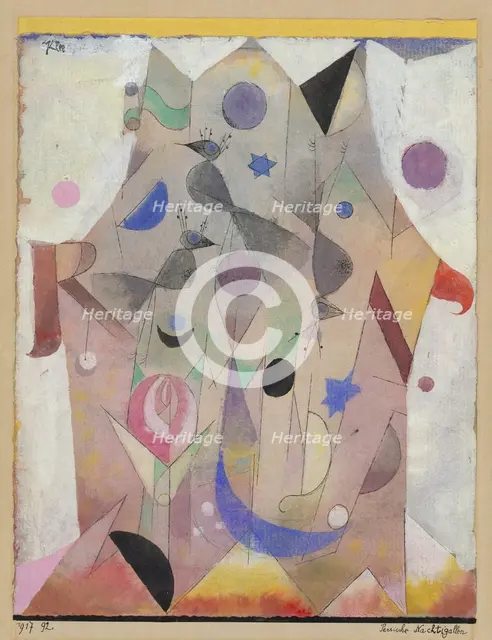 Persische Nachtigallen (Persian Nightingales), 1917. Creator: Paul Klee.