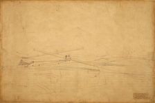 Perspective Drawing for "The Biglin Brothers Turning The Stake", c. 1873. Creator: Thomas Eakins