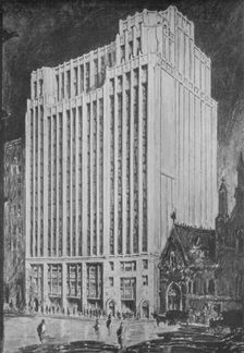Perspective of principal facade, Gilbert Building, 205 West 39th Street, New York City, 1923