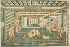 Perspective Picture of a Large Room (Senjojiki uki-e no zu), 1765. Creator: Ishikawa Toyonobu
