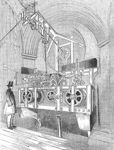 Perspective view of the Great Clock of the Royal Exchange, 1844. Creator: Unknown