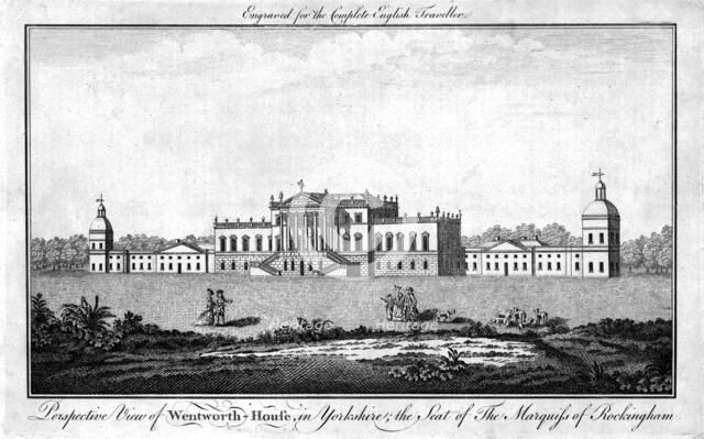 'Perspective View of Wentworth-House in Yorkshire; the Seat of The Marquess of Rockingham', 1771. Artist: Unknown.