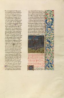 Perrot le Biernois Invading Montferrant; Chroniques (Book Three), about 1480-1483. Creator: Unknown