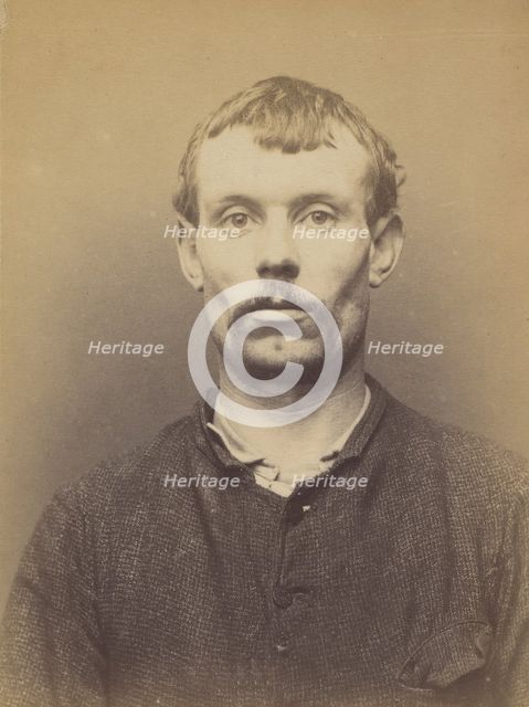 Perron. Jules. 31 ans, né le 9/8/62 à Saint-Denis (Seine). Journalier. Anarchiste. 75/3/94., 1894. Creator: Alphonse Bertillon.