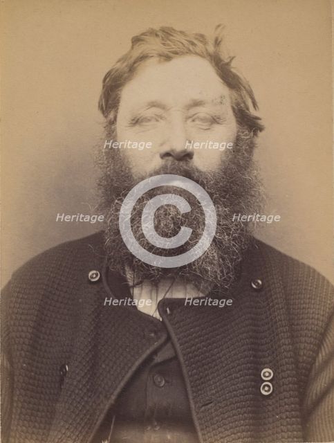Perrare. Antoine. 53 ans, né à St Diaur (Rhône). Mécanicien. Anarchiste. 10/3/94. , 1894. Creator: Alphonse Bertillon.