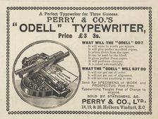 Perry & Co's Odell Typewriter, 1893
