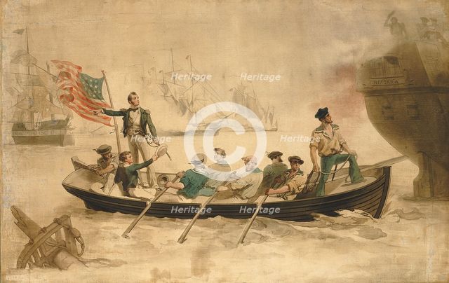 Perry Transferring His Flag to the Niagara, late 19th century. Creator: Unknown.