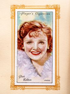 Pert Kelton Collectables Picture of movie stars that came with the Players cigarette packet, 1934. Creator: Unknown