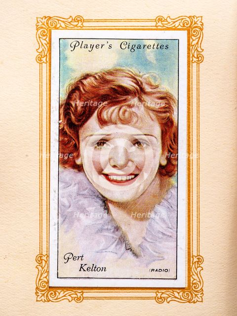 Pert Kelton Collectables Picture of movie stars that came with the Players cigarette packet, 1934.  Creator: Unknown.