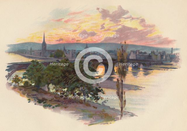 'Perth, from Bridge End', 1907, (c1890). Artist: Charles Wilkinson.