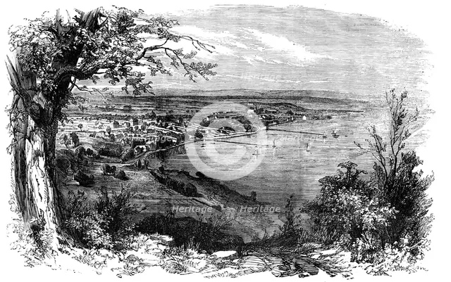 Perth, Western Australia, from Mount Eliza, 1856.  Creator: Unknown.