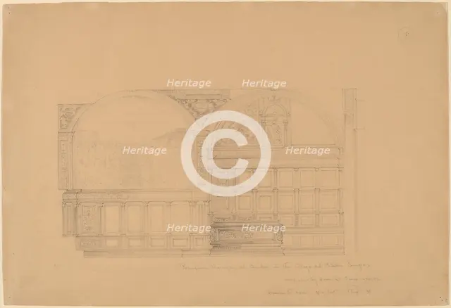 Perugino's Udienza del Cambio in the Collegio del Cambio, Perugia, 1896. Creator: John Russell Pope.