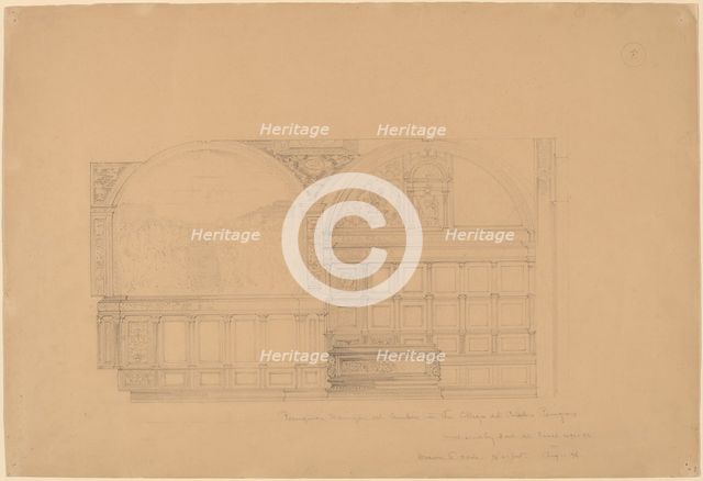Perugino's Udienza del Cambio in the Collegio del Cambio, Perugia, 1896. Creator: John Russell Pope.