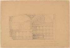 Perugino's Udienza del Cambio in the Collegio del Cambio, Perugia, 1896. Creator: John Russell Pope