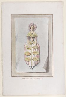 Pervenche Desséchée, from Les Fleurs Animées, 1847., 1847. Creator: Charles-Michel Geoffroy