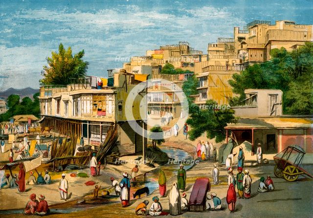 Peshawar, Pakistan, 1857.Artist: William Carpenter
