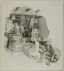 Pestling the Paddy, n.d. Creator: Robert Frederick Blum