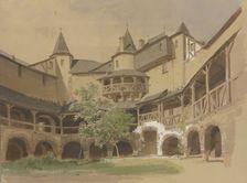 Pfalzgrafenstein Castle near Kaub, 1849. Creator: Carl Theodor Reiffenstein