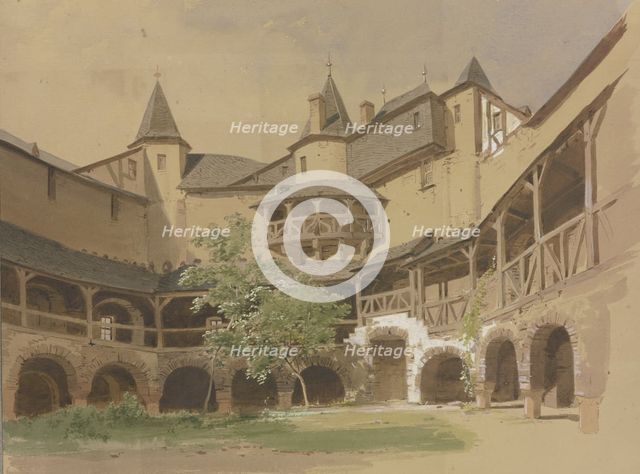 Pfalzgrafenstein Castle near Kaub, 1849. Creator: Carl Theodor Reiffenstein.