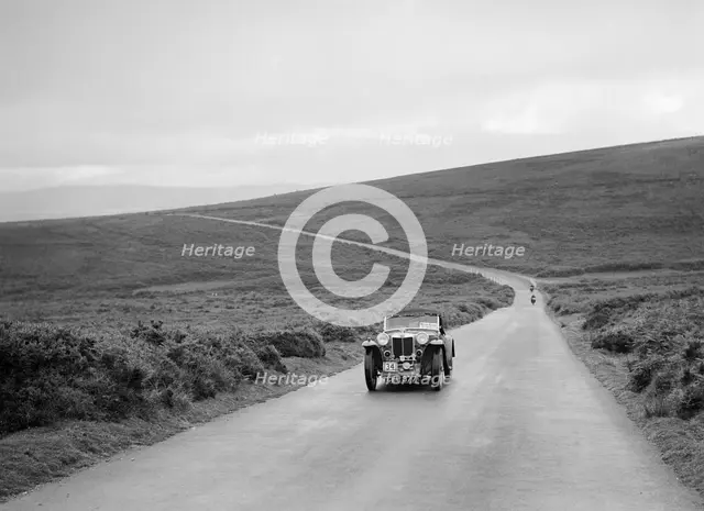 PG Sharp's MG PB competing at the MCC Torquay Rally, July 1937. Artist: Bill Brunell.