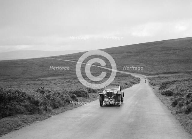 PG Sharp's MG PB competing at the MCC Torquay Rally, July 1937. Artist: Bill Brunell.