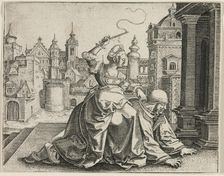 Phyllis and Aristotle, c. 1545. Creator: Hans Brosamer