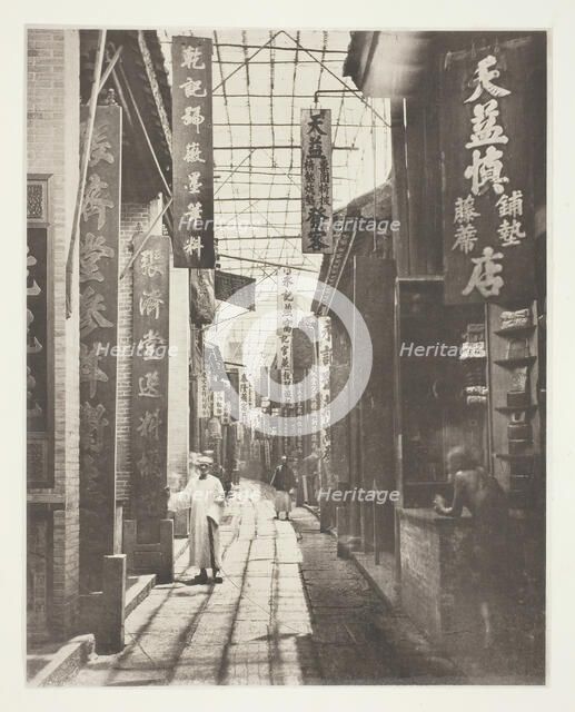 Physic Street, Canton, c. 1868. Creator: John Thomson.