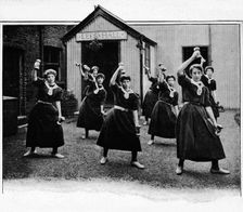 Physical drill at Canning Town Women's Settlement, London, c1901 (1901)